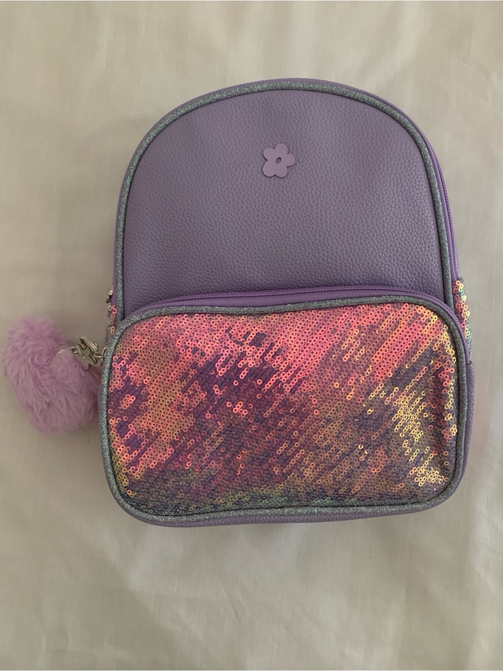 Limited Too Purple Sequin Mini Backpack NWT Y2K Glitter Shimmer Bag